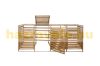 Garden bin storage wooden trash bin storage for storing 4 80-240 liter bins, brown