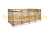 Garden bin storage wooden trash bin storage for storing 4 80-240 liter bins, brown