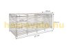 Garden bin storage wooden trash bin storage 4 bins for storing 80-240 liter bins gray