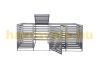 Garden bin storage wooden trash bin storage 4 bins for storing 80-240 liter bins gray