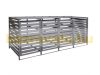 Garden bin storage wooden trash bin storage 4 bins for storing 80-240 liter bins gray