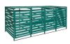 Garden bin storage wooden trash bin storage for storing 4 80-240 liter bins, green