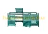 Garden bin storage wooden trash bin storage for storing 4 80-240 liter bins, green
