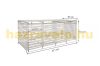 Garden bin storage wooden trash bin storage for storing 4 80-240 liter bins, green