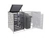 Garden trash can, wooden trash can, suitable for 1 additional trash can, for storing 80-240 liter trash cans, anthracite