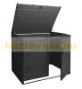 Garden bin storage wooden trash bin storage 2 bins 138x138x105 cm made of anthracite pine wood