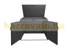 Garden bin storage wooden trash bin storage 2 bins 138x138x105 cm made of anthracite pine wood