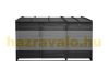 Garden bin storage wooden trash bin storage 3 bins 120x207x104 cm made of anthracite pine wood