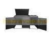 Garden bin storage wooden trash bin storage 3 bins 120x207x104 cm made of anthracite pine wood