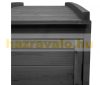 Garden bin storage wooden trash bin storage 3 bins 120x207x104 cm made of anthracite pine wood