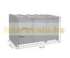 Garden bin storage wooden trash bin storage 3 bins 120x207x104 cm made of anthracite pine wood
