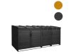 Garden bin storage wooden trash bin storage 4 bins 116x66x92 cm made of anthracite pine wood