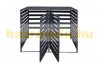Garden bin storage wooden trash bin storage for storing 2 80-240 liter bins, anthracite