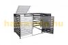 Garden bin storage wooden trash bin storage for storing 2 80-240 liter bins, anthracite