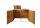 Garden trash can, wooden trash can, 2 containers, 126x158x98 cm, brown pine wood trash can