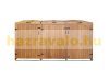 Garden trash bin wooden trash bin storage 3 bins 126x237x98 cm brown pine wood garbage holder