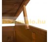 Garden trash bin wooden trash bin storage 3 bins 126x237x98 cm brown pine wood garbage holder