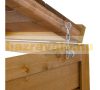 Garden trash bin wooden trash bin storage 3 bins 126x237x98 cm brown pine wood garbage holder