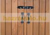 Garden trash bin wooden trash bin storage 3 bins 126x237x98 cm brown pine wood garbage holder