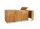 Garden trash bin wooden trash bin storage 4 bins 126x316x98 cm brown pine wood garbage bin holder