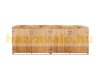 Garden trash bin wooden trash bin storage 4 bins 126x316x98 cm brown pine wood garbage bin holder