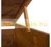 Garden trash bin wooden trash bin storage 4 bins 126x316x98 cm brown pine wood garbage bin holder