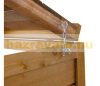Garden trash bin wooden trash bin storage 4 bins 126x316x98 cm brown pine wood garbage bin holder