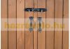 Garden trash bin wooden trash bin storage 4 bins 126x316x98 cm brown pine wood garbage bin holder