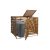 Kerti kukatároló fa szemeteskuka tároló 2/4 db 80-240 literes kuka tárolására barna