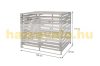 Garden bin storage wooden trash bin storage for storing 2 80-240 liter bins, brown
