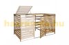 Garden bin storage wooden trash bin storage for storing 2 80-240 liter bins, brown