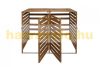 Garden bin storage wooden trash bin storage for storing 2 80-240 liter bins, brown