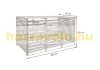 Garden bin storage wooden trash bin storage for storing 3 80-240 liter bins, brown