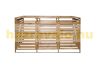 Garden bin storage wooden trash bin storage for storing 3 80-240 liter bins, brown