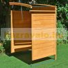 Trash bin storage made of wood for 240 liter trash cans 