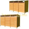 Trash bin storage made of wood for 240 liter trash cans 