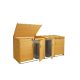 Garden bin storage bin storage bin for 4/8 80-240 liter bins 116x66x92 cm solid wood 