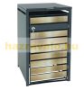 Garden waste bin galvanized steel waste bin bin 1 bin 117x68x80 cm anthracite-gold