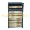 Garden waste bin galvanized steel waste bin bin 1 bin 117x68x80 cm anthracite-gold
