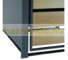 Garden waste bin galvanized steel waste bin bin 1 bin 117x68x80 cm anthracite-gold