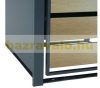 Garden bin storage galvanized steel trash bin storage 2 bins 117x132x80 cm anthracite-gold
