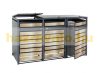 Garden bin storage galvanized steel trash bin storage 3 bins 117x200x80 cm anthracite-gold