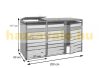 Garden bin storage galvanized steel trash bin storage 3 bins 117x200x80 cm anthracite-gold