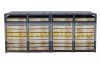 Garden bin storage galvanized steel trash bin storage 4 bins 117x264x80 cm anthracite-gold