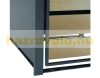 Garden bin storage galvanized steel trash bin storage 4 bins 117x264x80 cm anthracite-gold