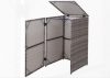 HWC-E25 Dustbin storage polyrattan 120 liters gray