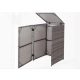 HWC-E25 Dustbin storage polyrattan 120 liters gray