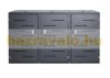 HWC-E83 3-part Garbage can storage expandable galvanized steel anthracite