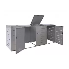   HWC-E83 4 részes Szemeteskuka tároló bővíthető rozsdamentes acél 