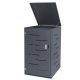 HWC-E83 Expandable waste bin storage galvanized steel in anthracite color